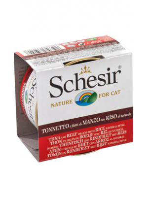 SCHESIR GATO ATUM COM FILETE DE CARNE E ARROZ AO NATURAL 85GR
